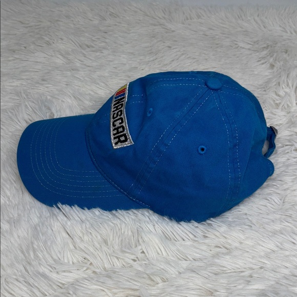 Nascar Adjustable Hat Blue Sparkly Patch With Silver Thread Embroidered - Picture 8 of 9